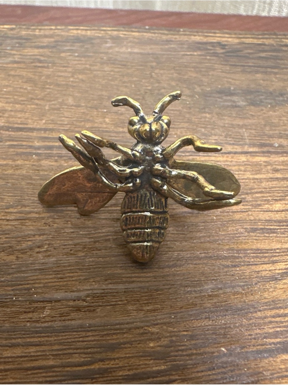 Miniature Brass Bee Figurine Collectible - Picture 5 of 7